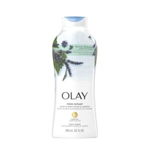 Olay Fresh Outlast Body Wash, Birch Water & Lavender 650ml