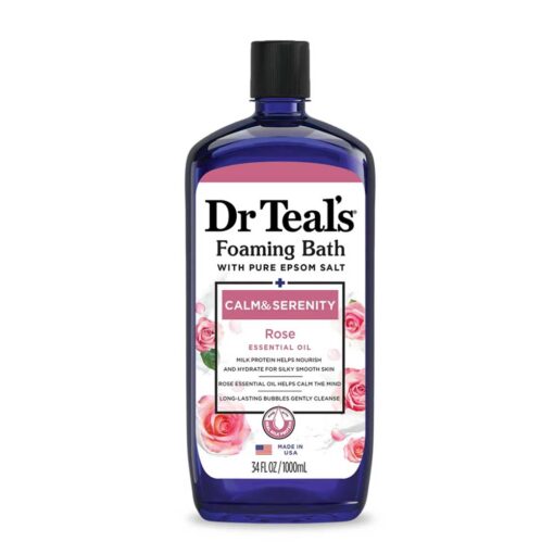 Dr. Teal's Calm & Serenity Foaming Body Wash with Rose Essential Oil 1000ml deeptot